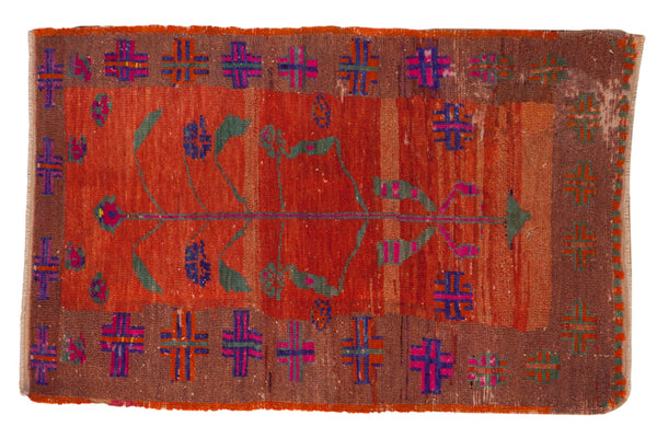 2.5x3.5 Vintage Distressed Oushak Rug // ONH Item 7808