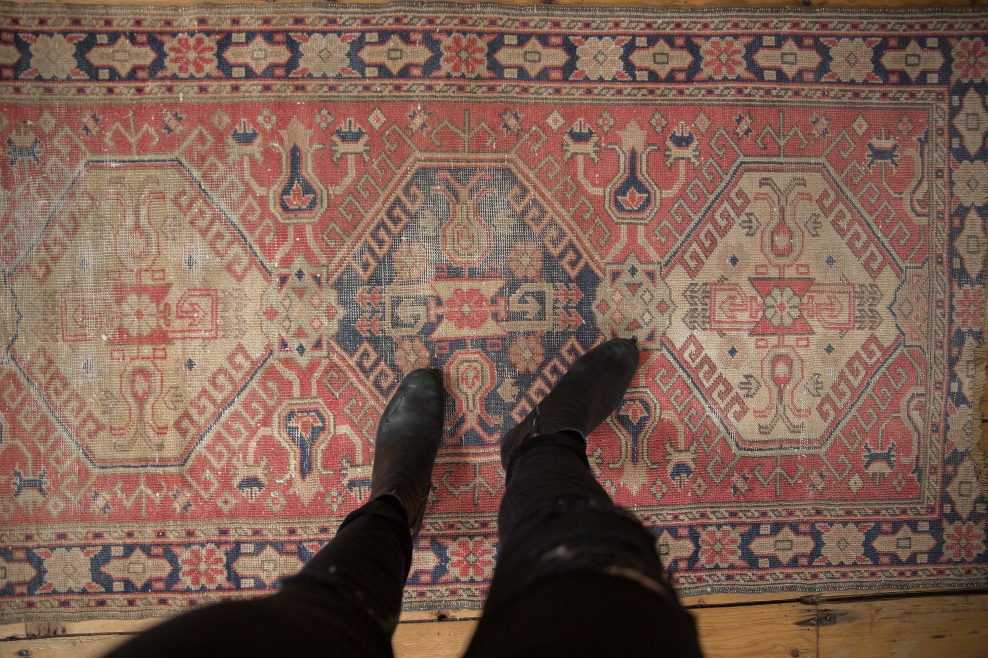 3x6 Vintage Distressed Oushak Rug Runner // ONH Item 7816 Image 1