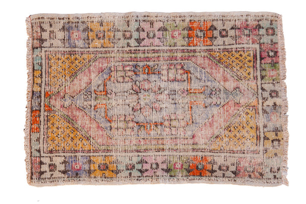 2.5x4 Vintage Distressed Oushak Rug // ONH Item 7818