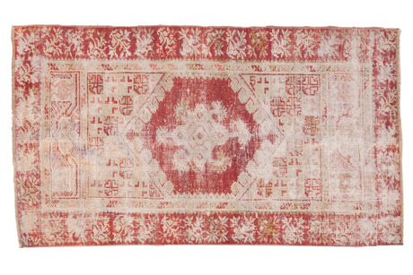 2.5x5 Vintage Distressed Oushak Rug Runner // ONH Item 7819