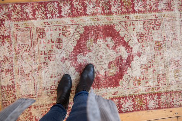 2.5x5 Vintage Distressed Oushak Rug Runner // ONH Item 7819 Image 1