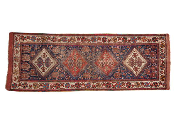 3x8.5 Antique Afshar Rug Runner // ONH Item 7821