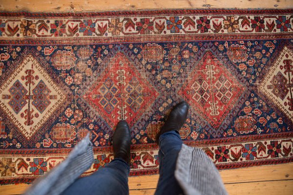 3x8.5 Antique Afshar Rug Runner // ONH Item 7821 Image 2