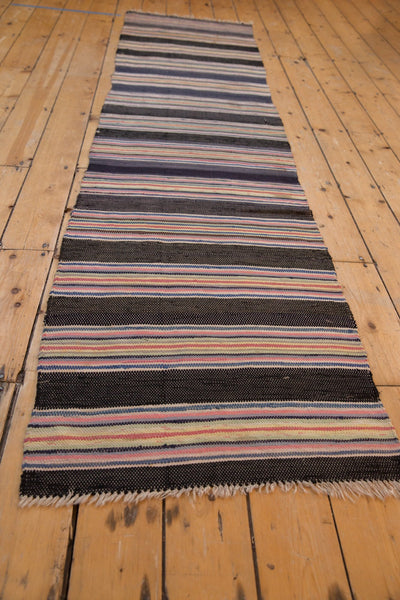 2.5x9.5 Vintage Rag Rug Runner // ONH Item 7826 Image 2