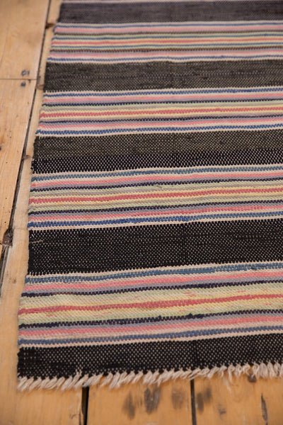 2.5x9.5 Vintage Rag Rug Runner // ONH Item 7826 Image 3