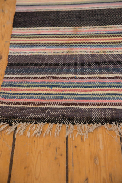2.5x9.5 Vintage Rag Rug Runner // ONH Item 7826 Image 7