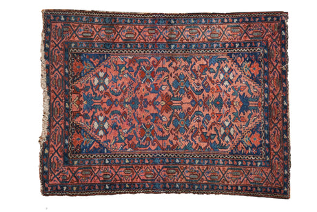 3.5x4.5 Vintage Malayer Square Rug // ONH Item 7828