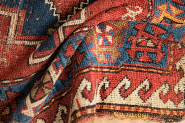 3.5x4.5 Vintage Caucasian Square Rug // ONH Item 7836 Image 6