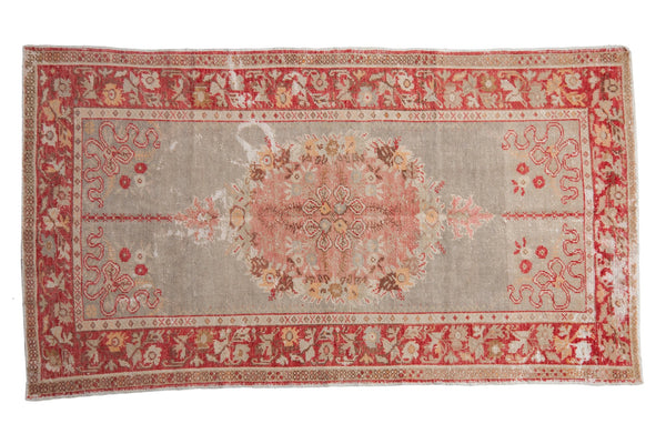 3.5x6.5 Vintage Distressed Oushak Rug // ONH Item 7840