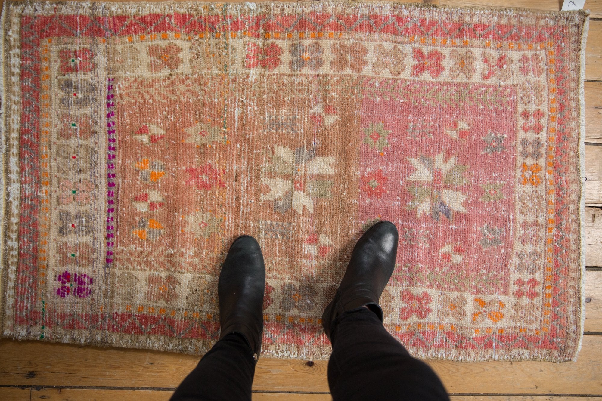 2.5x4 Vintage Distressed Oushak Rug // ONH Item 7842 Image 1