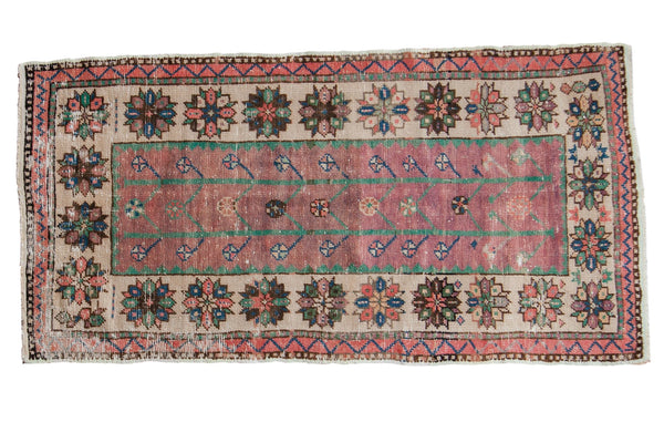2.5x5.5 Vintage Distressed Oushak Rug Runner // ONH Item 7843
