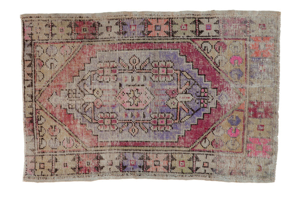 2.5x4 Vintage Distressed Oushak Rug // ONH Item 7845