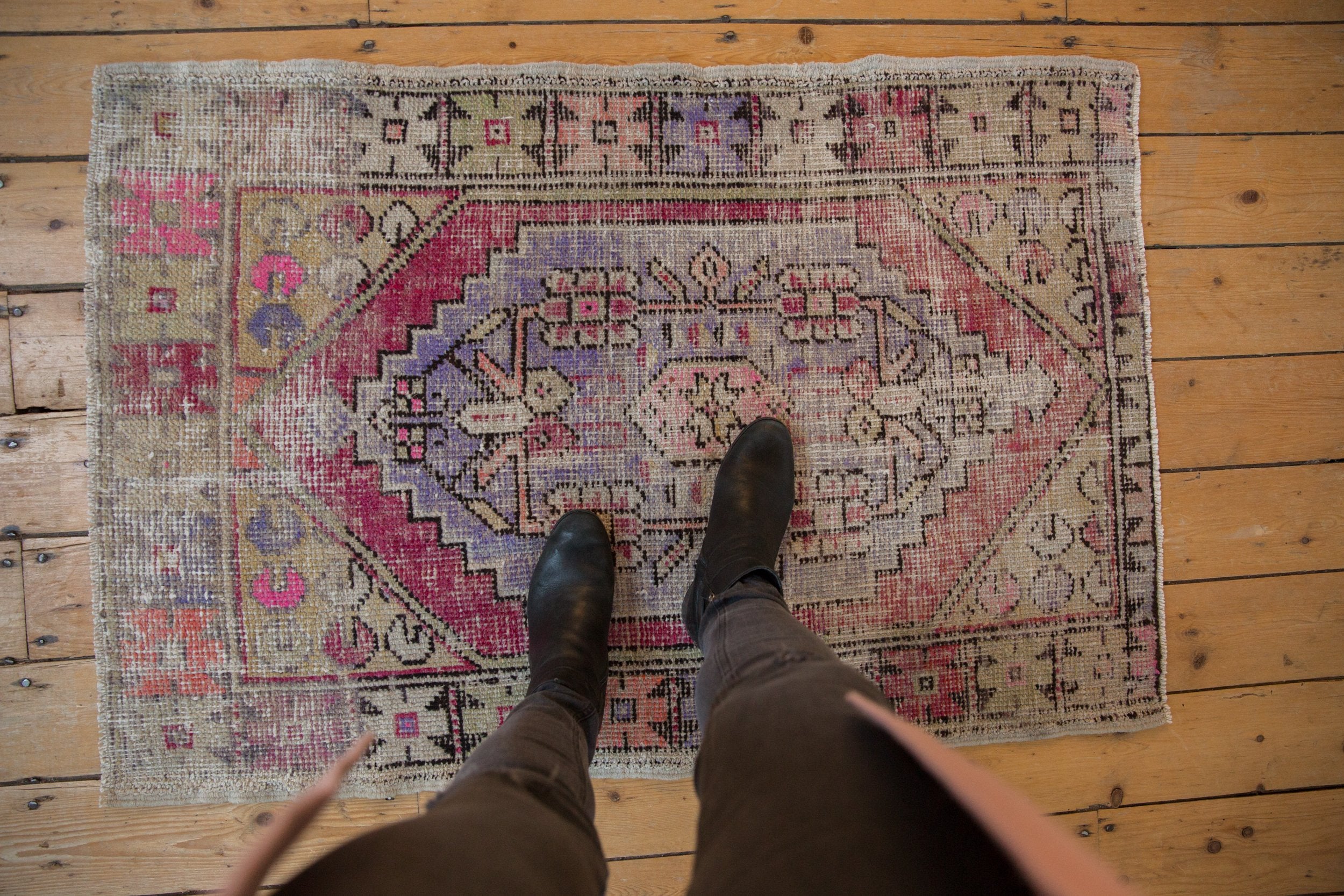 2.5x4 Vintage Distressed Oushak Rug // ONH Item 7845 Image 1