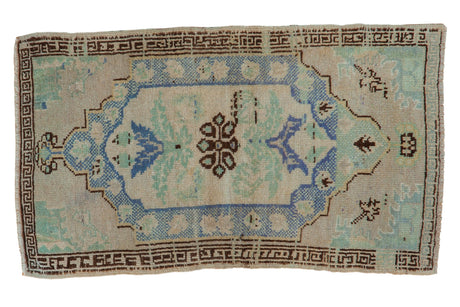 2x3 Vintage Distressed Oushak Rug Mat // ONH Item 7849