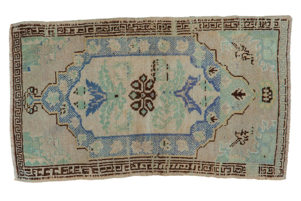 2x3 Vintage Distressed Oushak Rug Mat // ONH Item 7849