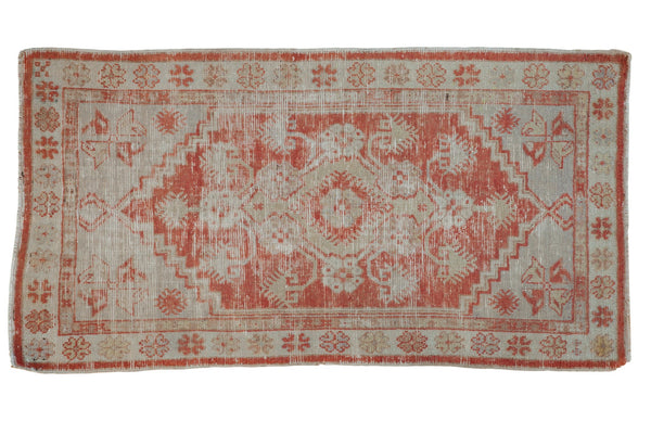 2.5x5 Vintage Distressed Oushak Rug Runner // ONH Item 7850