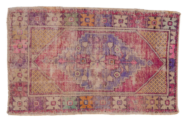 2.5x4.5 Vintage Distressed Oushak Rug // ONH Item 7853