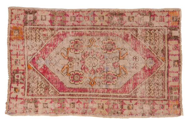 2.5x4.5 Vintage Distressed Oushak Rug // ONH Item 7854