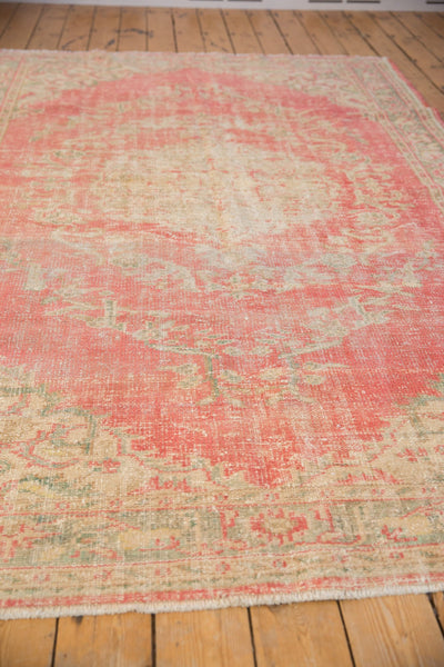 6.5x9.5 Vintage Distressed Oushak Carpet // ONH Item 7857 Image 4