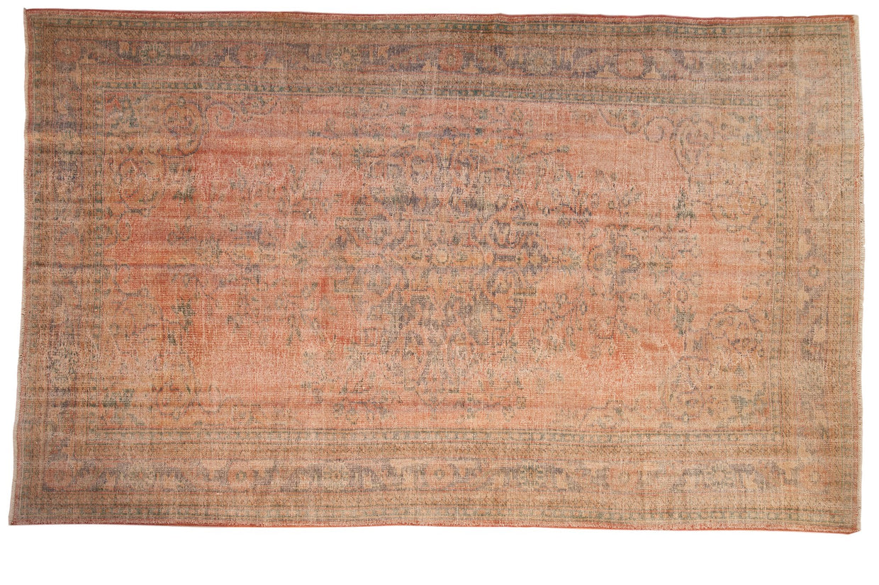 7.5x12 Vintage Distressed Oushak Carpet // ONH Item 7858