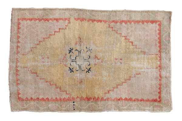 2x3.5 Vintage Distressed Oushak Rug // ONH Item 7866