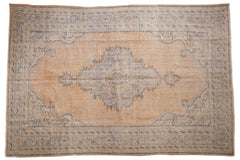 6.5x9.5 Vintage Distressed Oushak Carpet // ONH Item 7872