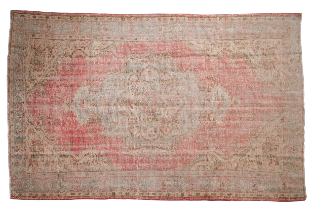 6x9 Vintage Distressed Oushak Carpet // ONH Item 7873
