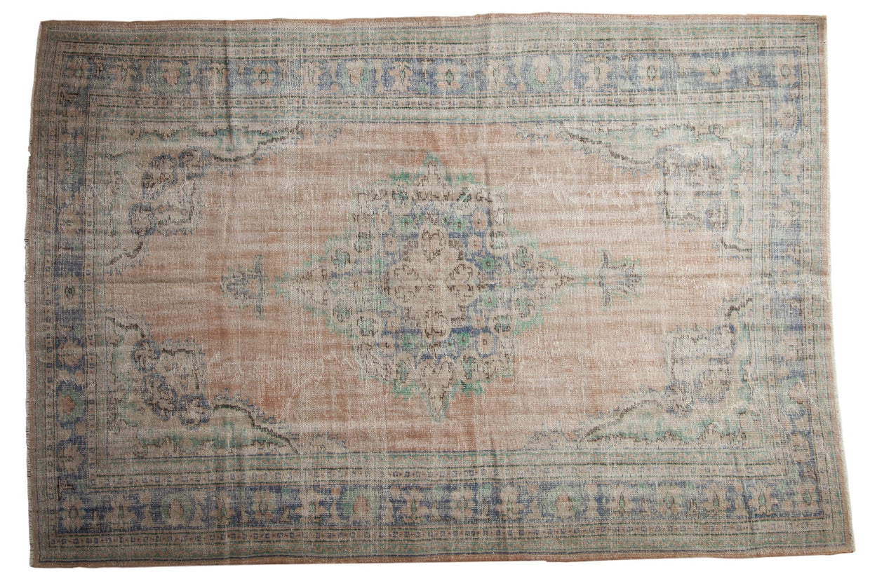 6.5x10 Vintage Distressed Oushak Carpet // ONH Item 7875