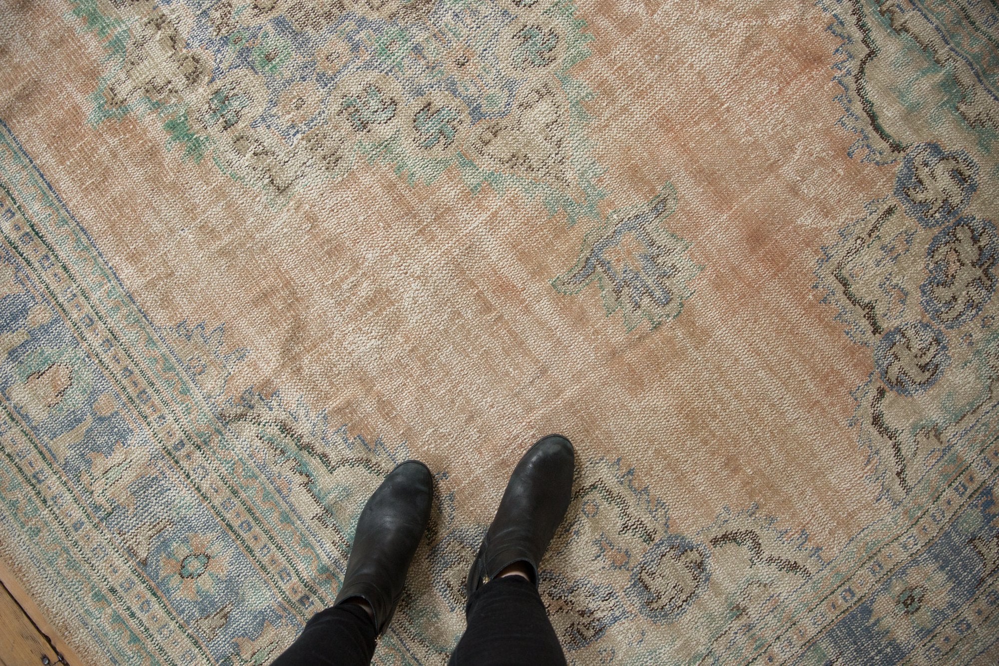 6.5x10 Vintage Distressed Oushak Carpet // ONH Item 7875 Image 1