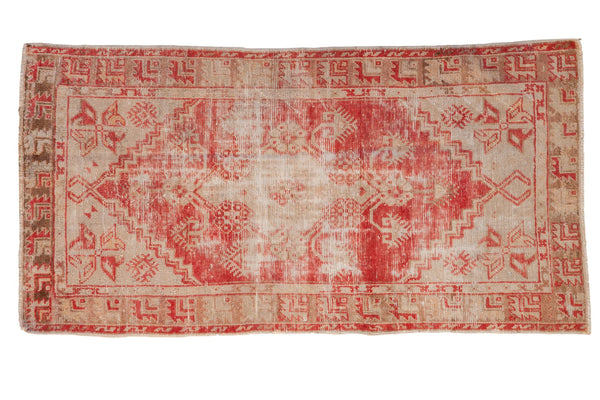 2.5x5 Vintage Distressed Oushak Rug Runner // ONH Item 7878