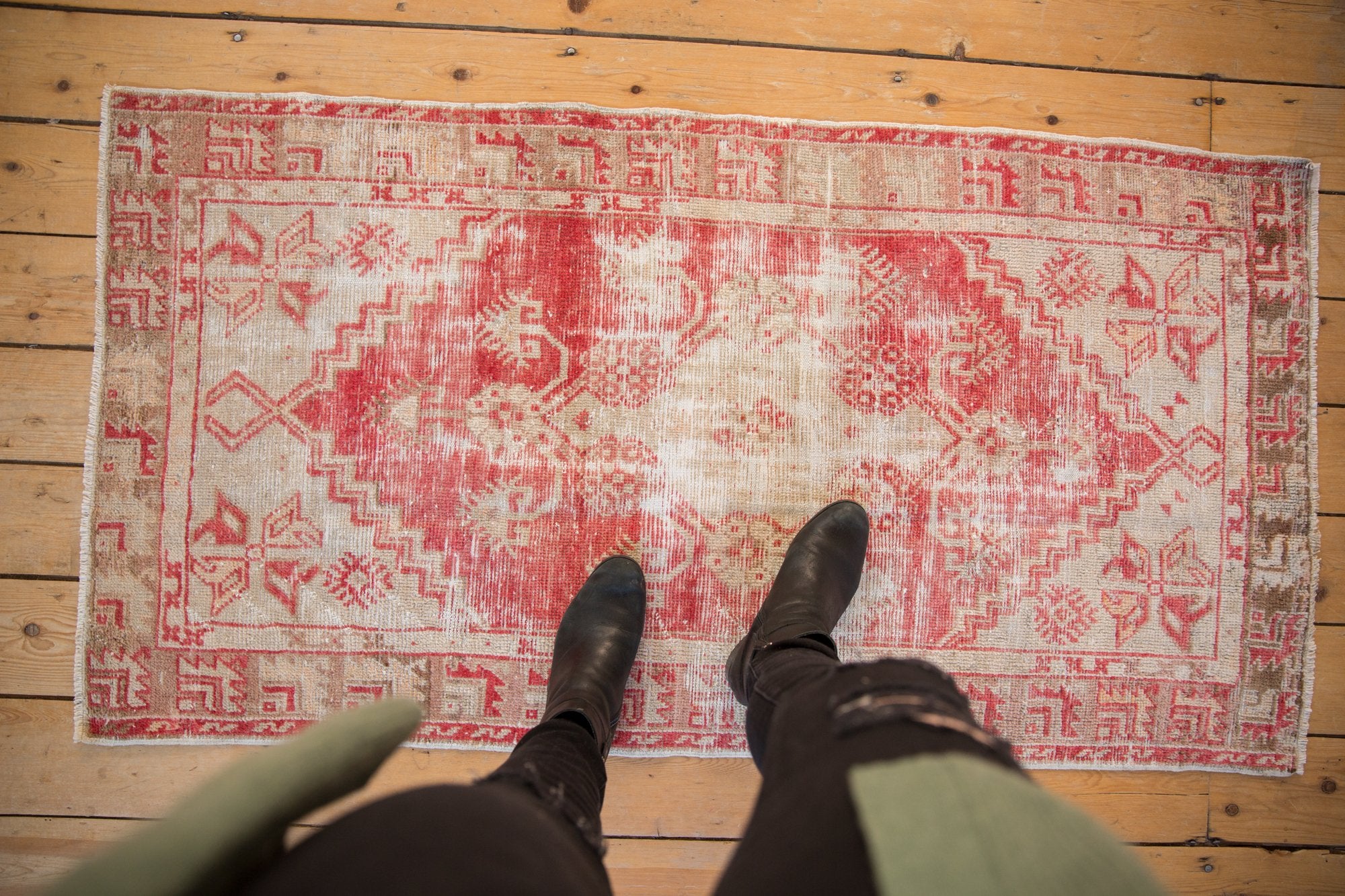 2.5x5 Vintage Distressed Oushak Rug Runner // ONH Item 7878 Image 1