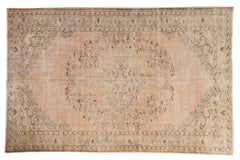 6x9.5 Vintage Distressed Oushak Carpet // ONH Item 7881