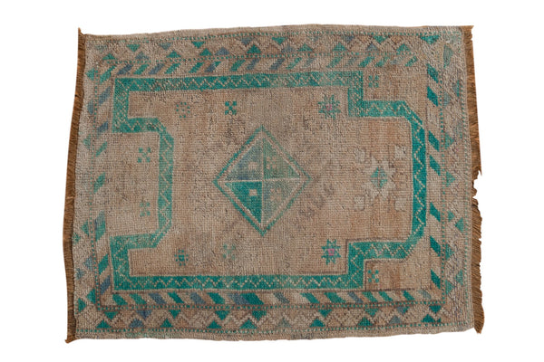 2.5x3 Vintage Distressed Oushak Square Rug // ONH Item 7890