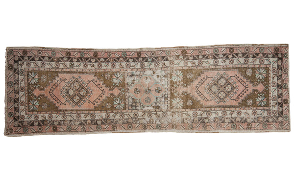 3x10 Vintage Distressed Oushak Rug Runner // ONH Item 7896