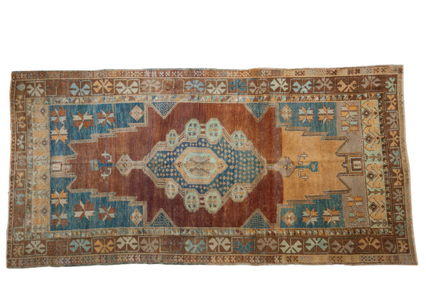 4.5x9 Vintage Distressed Oushak Rug Runner // ONH Item 7901