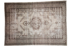 6.5x9 Vintage Distressed Oushak Carpet // ONH Item 7906