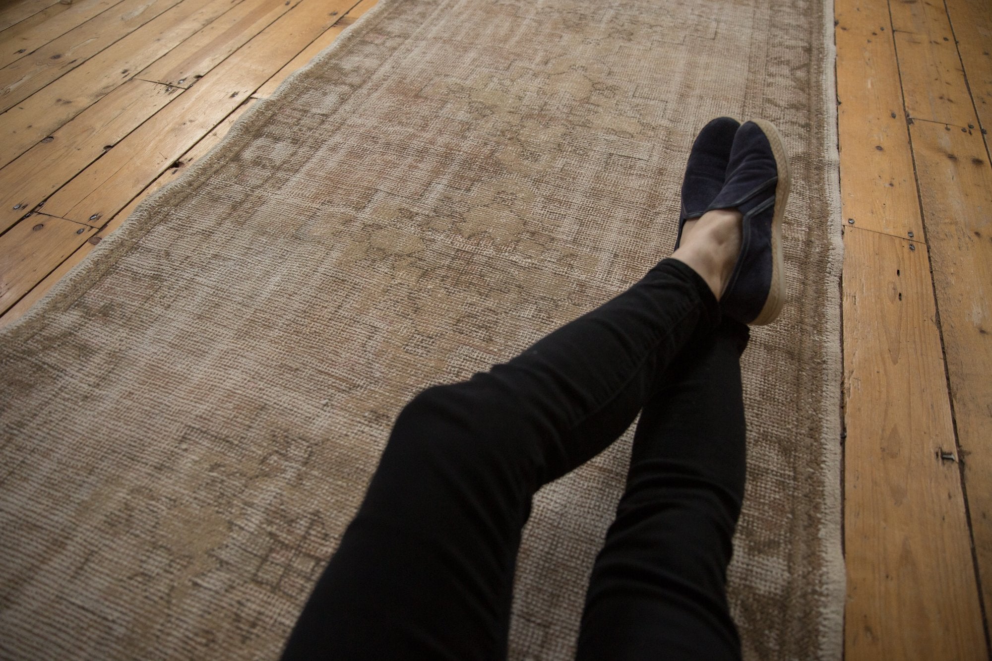 3.5x10 Vintage Distressed Oushak Rug Runner // ONH Item 7907 Image 1