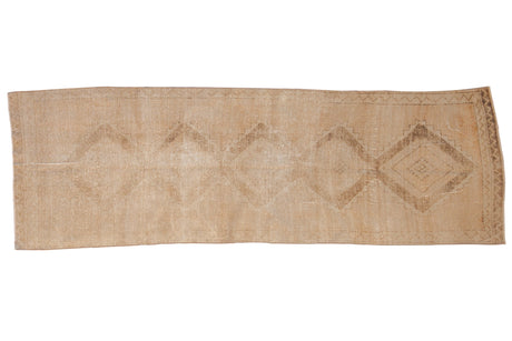 3.5x10 Vintage Distressed Oushak Rug Runner // ONH Item 7910