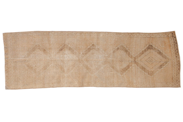 3.5x10 Vintage Distressed Oushak Rug Runner // ONH Item 7910