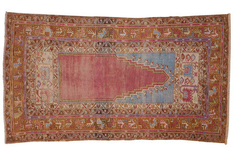 3.5x6 Vintage Distressed Oushak Rug // ONH Item 7916