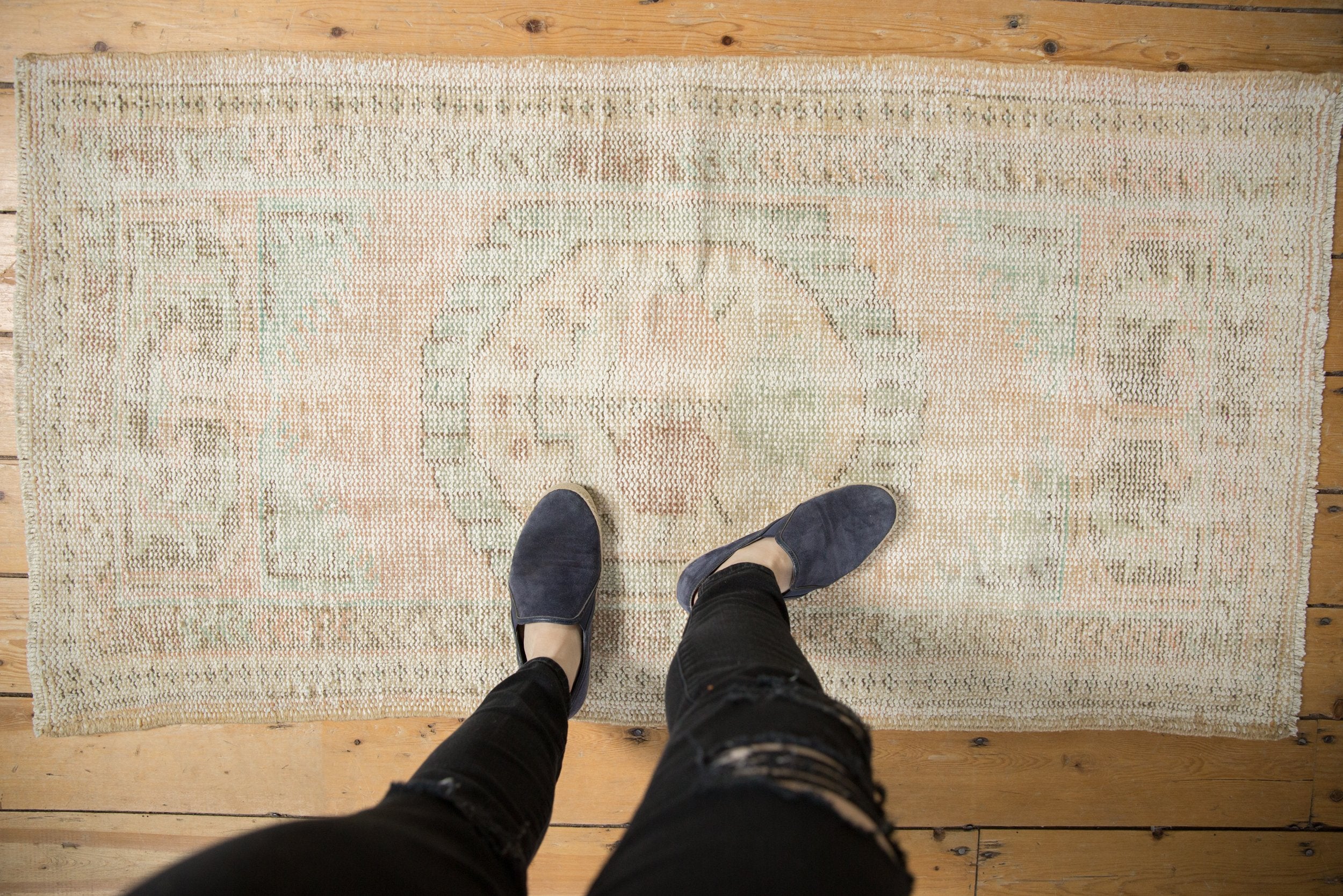 2.5x5 Vintage Distressed Oushak Rug Runner // ONH Item 7929 Image 1