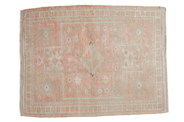 3x3.5 Vintage Distressed Oushak Square Rug // ONH Item 7932