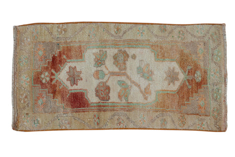 1.5x3 Vintage Distressed Oushak Rug Mat // ONH Item 7936