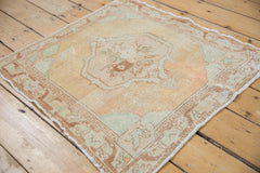 2.5x2.5 Vintage Distressed Oushak Square Rug Mat // ONH Item 7937 Image 2