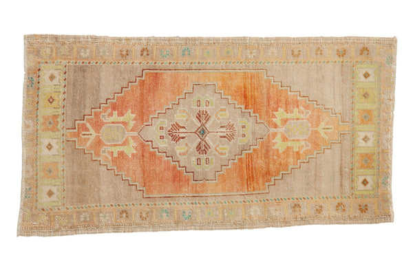 2x3.5 Vintage Distressed Oushak Rug // ONH Item 7945