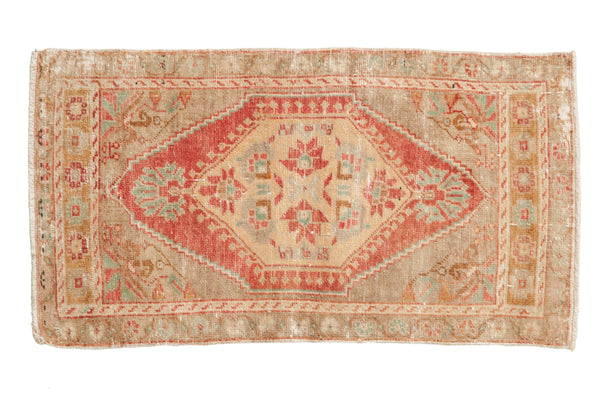 1.5x3.5 Vintage Distressed Oushak Rug Mat Runner // ONH Item 7948