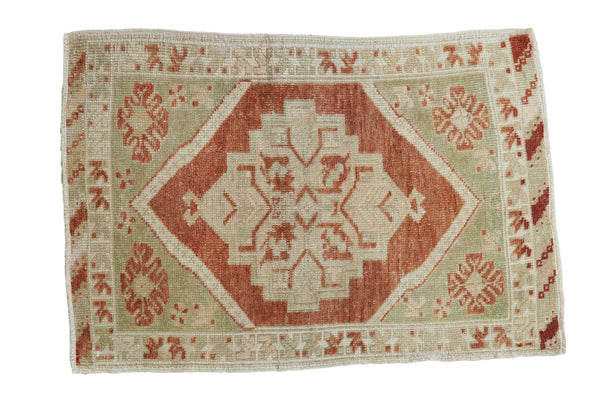 2x2.5 Vintage Distressed Oushak Square Rug Mat // ONH Item 7950