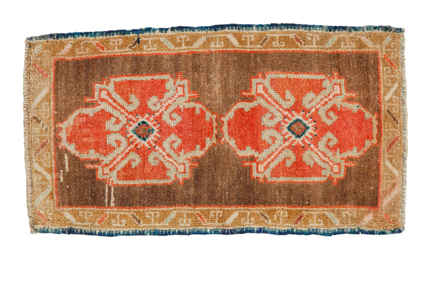 1.5x3 Vintage Distressed Oushak Rug Mat // ONH Item 7952