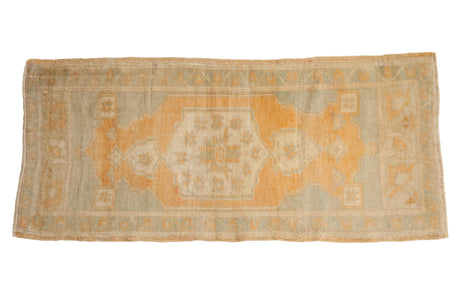 1.5x4 Vintage Distressed Oushak Rug Mat Runner // ONH Item 7954