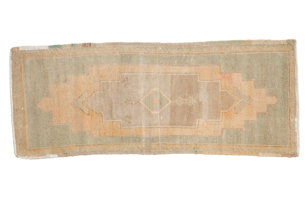 1.5x4 Vintage Distressed Oushak Rug Mat Runner // ONH Item 7956